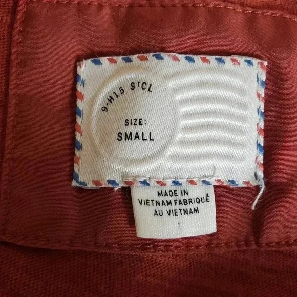 Anthropologie Postmark Rust Peplum High Low Shirt - Picture 6 of 7